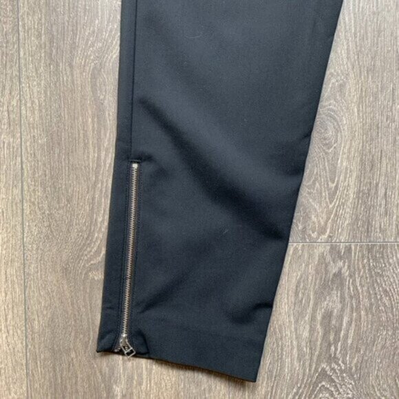 Wilfred Aritzia Pants Trousers Straight leg zipper ankle pleated Black Size 0 - Picture 6 of 15